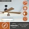 Vaxcel Wedgewood Black Indoor-Outdoor 60-in. DC Ceiling Fan LED Included Light Kit and Remote F0120 - alternate 5